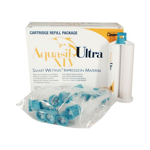 Dentsply 678768 Aquasil Ultra XLV Extra Low Viscosity Regular Set Smart Wetting Impression Material 50 mL 4/Pk Dentsply 678768 Aquasil Ultra XLV Extra Low Viscosity Regular Set Smart Wetting Impression Material 50 mL 4/Pk